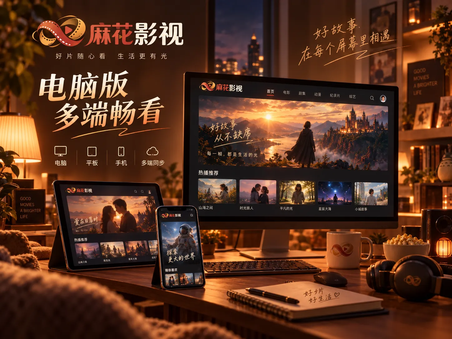 下班后轻量影视观看场景